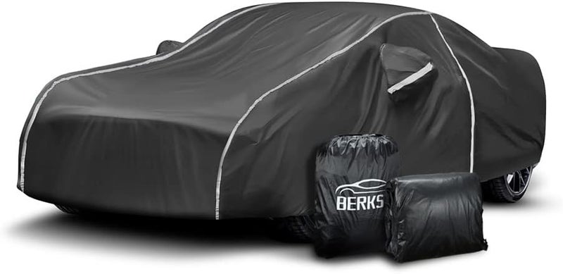 BERKSYDE Waterproof Car Cover Compatible for 1994-2024 Ford Mustang GT/Shelby/Cobra/Bullitt/Ecoboost/LX/Deluxe/Premium All Weather 6 Layers Full Car Cover with Storage Bag - Image 1